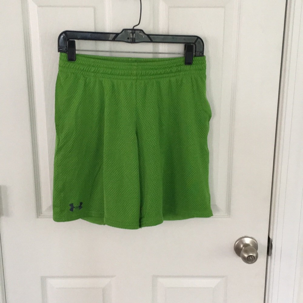 Green Under Armour Boys Shorts